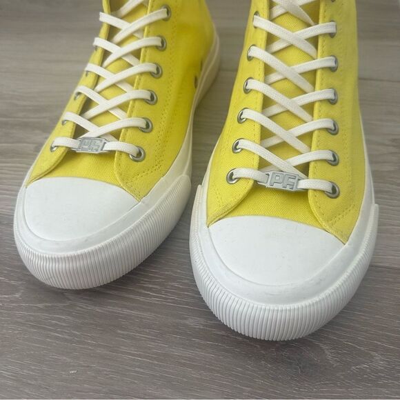 NEW! Pf Flyers Hi All American Aurora Sneaker Canvas Yellow Mens 9.5 Womens 11 - Picture 3 of 10